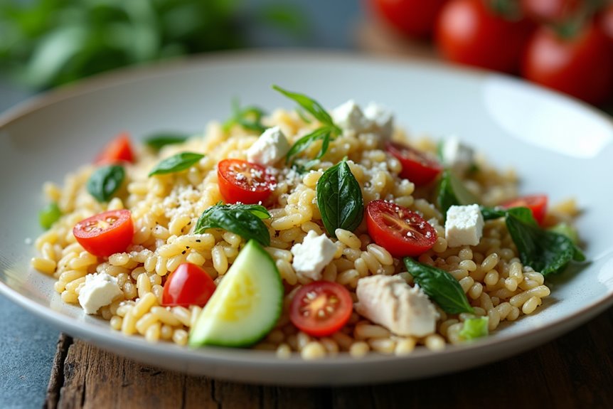 mediterranean chicken orzo salad