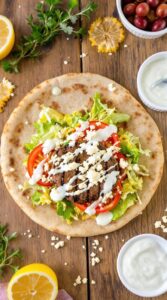 mediterranean style gyro burger delight