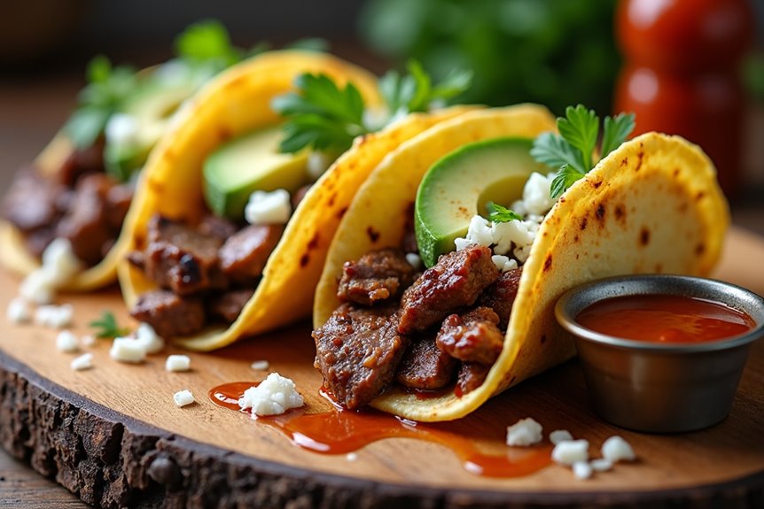 microwave cooked steak taco convenience