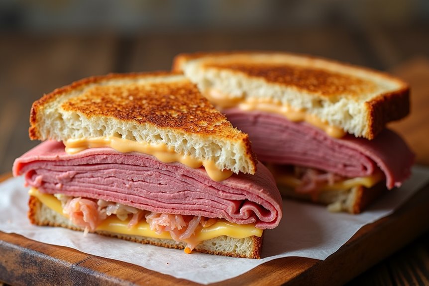 microwave friendly reuben sandwich assembly