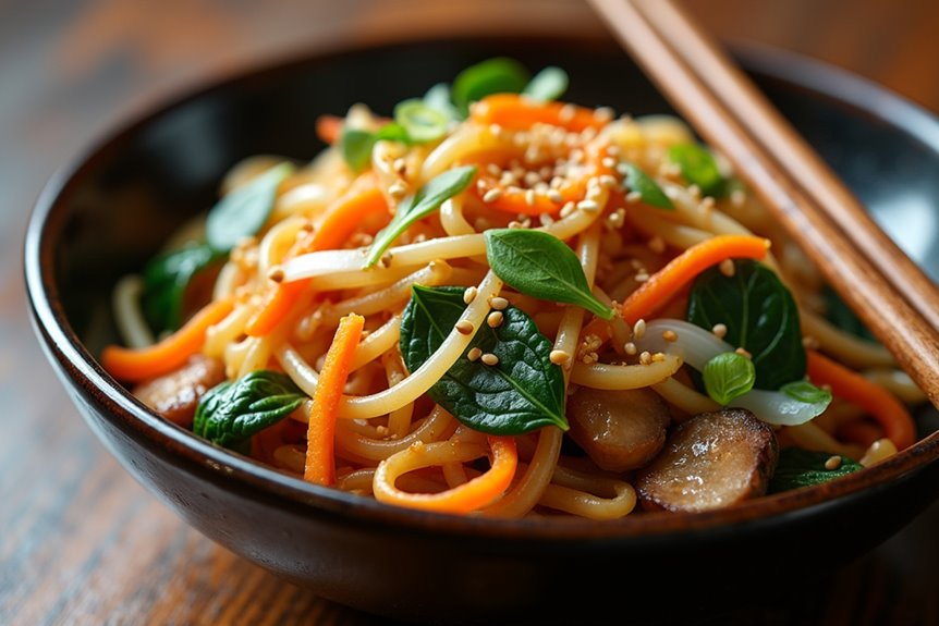 noodle preparation ingredient harmony flavor balance aromatic finish