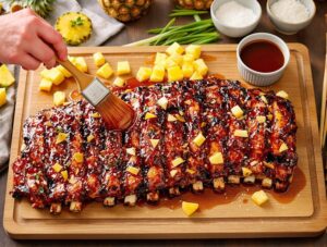 pineapple glazed hawaiian style pork ribs