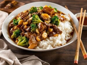 pressure cooked beef broccoli juicy