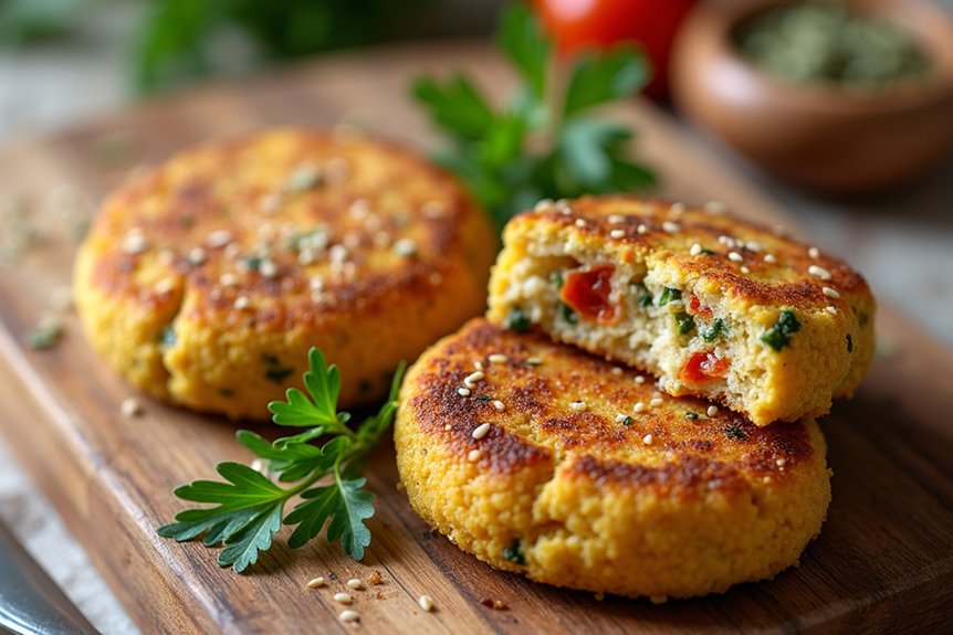 protein rich flavorful crunchy plant based patties