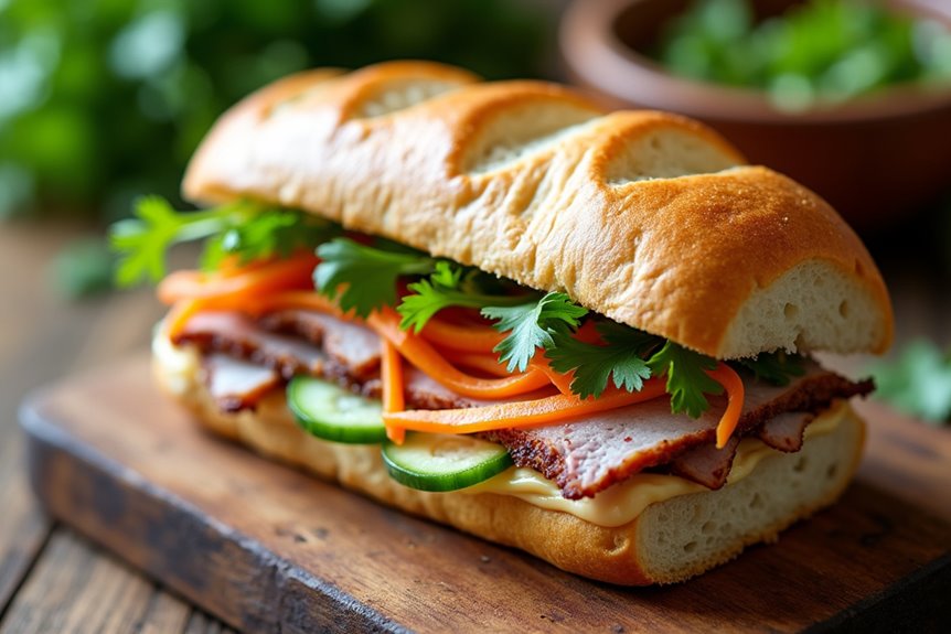 quick pickled spicy sweet pork banh mi