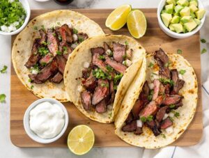 quick steam microwave steak tacos
