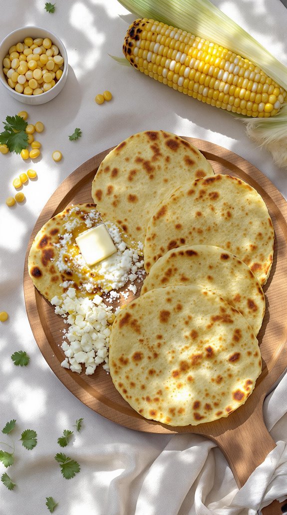 savory corn based griddle cakes