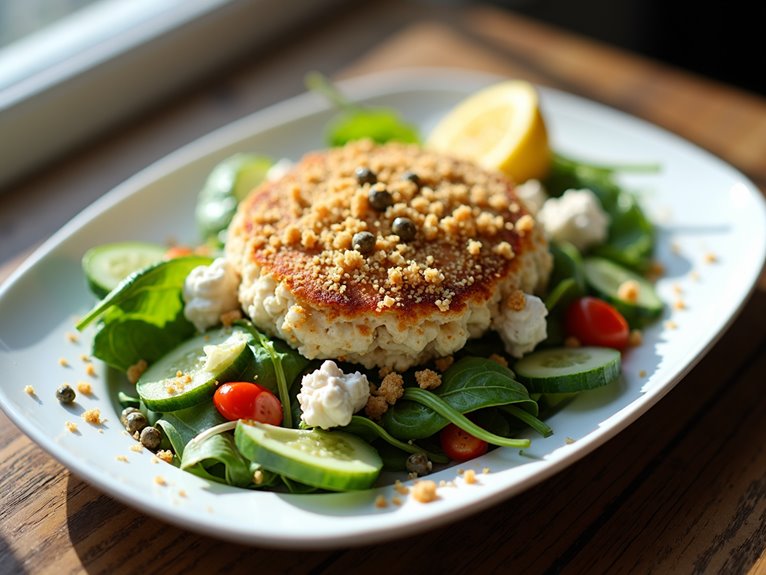 savory crab cake salad delight