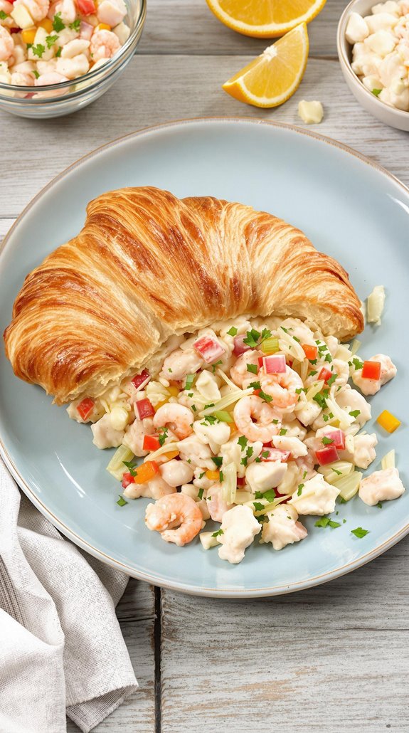 savory seafood stuffed croissant delight