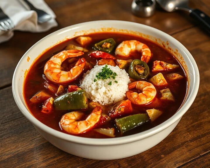 savory spicy southern seafood gumbo