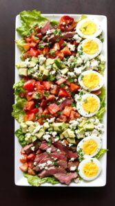 savory steak inspired cobb salad recipe