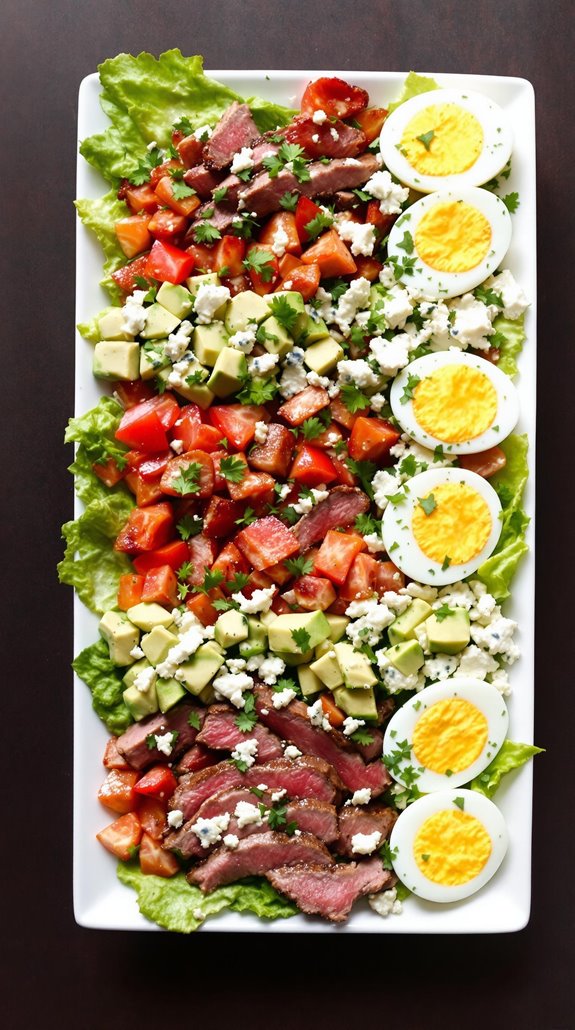 savory steak inspired cobb salad recipe