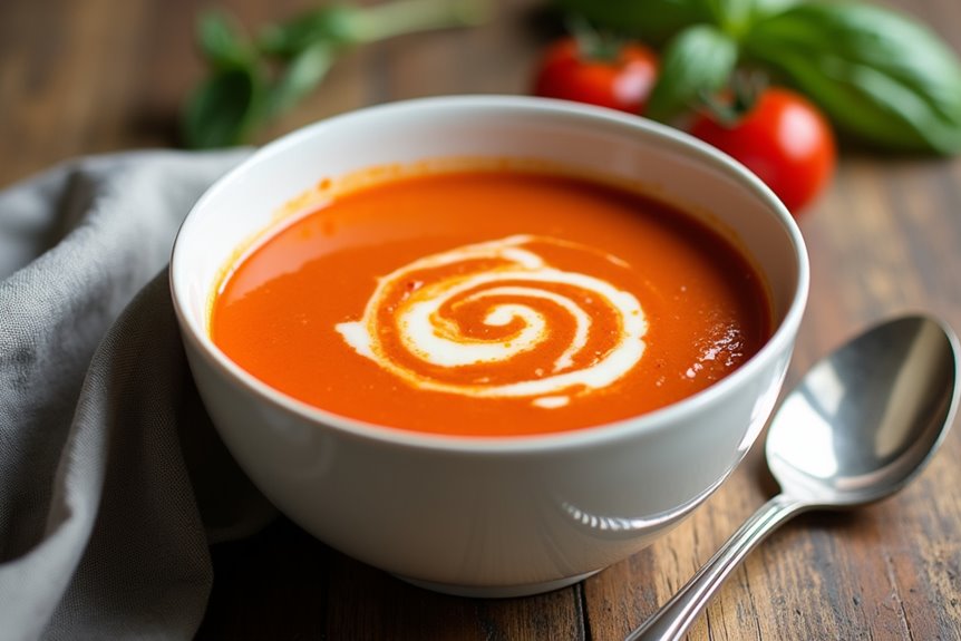 silky creamy light tomato bisque