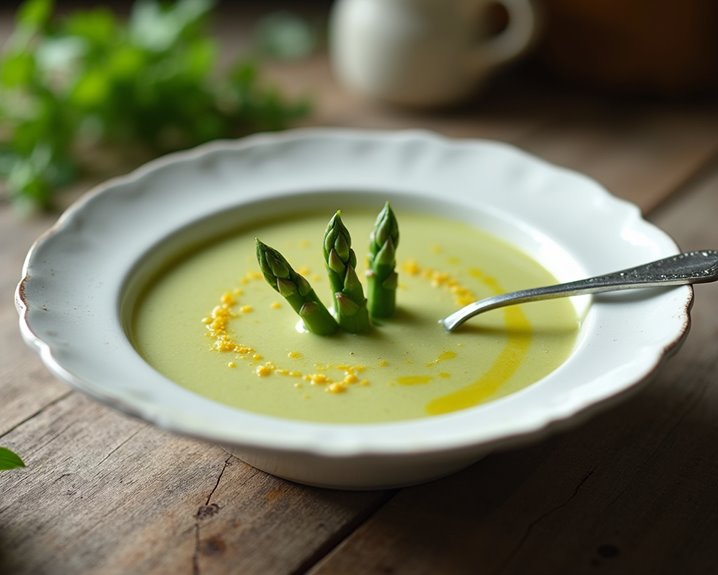 simple healthy creamy asparagus soup