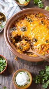 slow cooked bean filled chile stuffed enchiladas