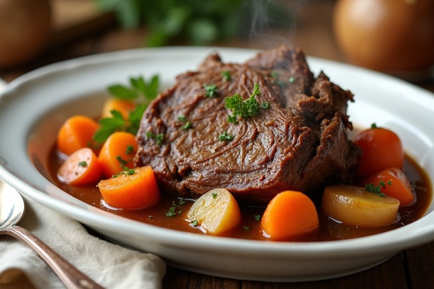 slow cooked tender flavorful homemade pot roast