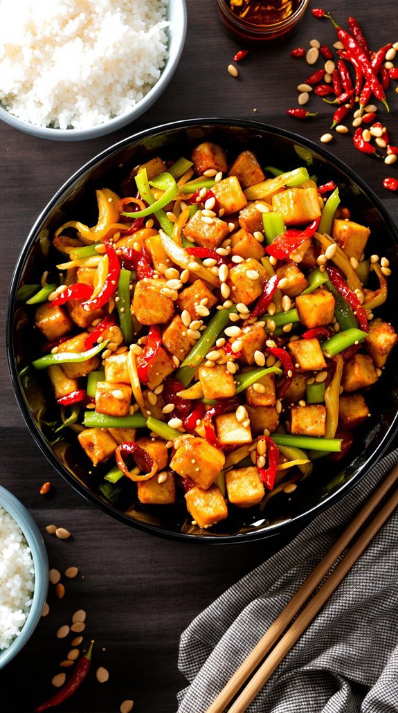 spicy stir fried kung pao chicken recipe