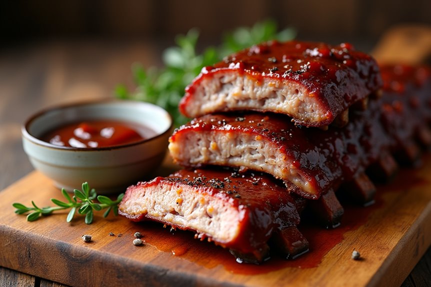 tender slow cooked barbecue crock pot ribs