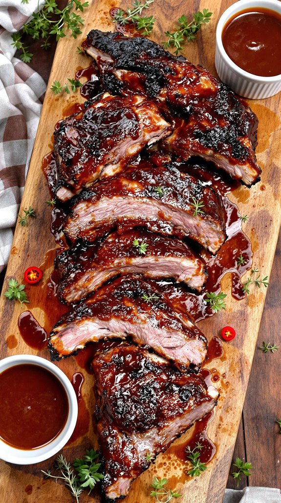 tender succulent fall off the bone barbecued ribs
