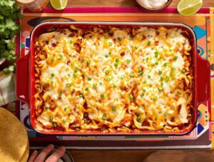 warm cheesy comforting mexican casserole