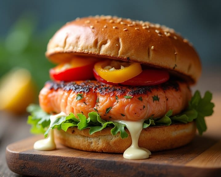 zesty mediterranean salmon burger recipe
